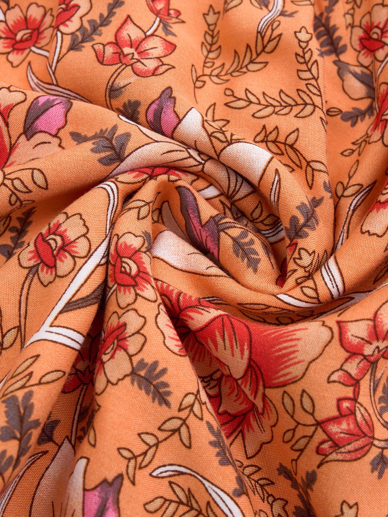 Robe Mi-Longue à Manches Longues et Taille Ajustée