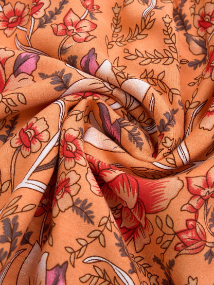 Robe Mi-Longue à Manches Longues et Taille Ajustée