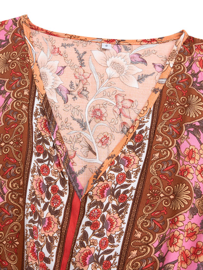 Robe Mi-Longue à Manches Longues et Taille Ajustée