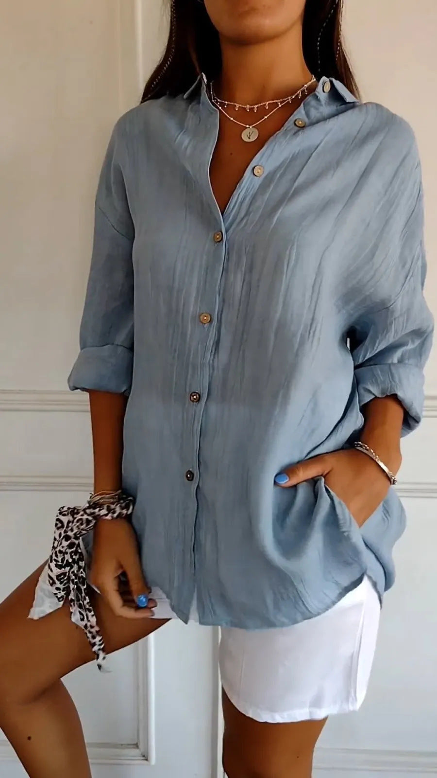 Chemise Élégante à Manches Longues
